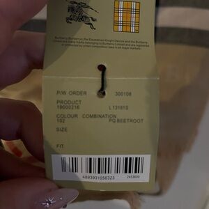 Burberry Beetroot Scarf with Classic Checkered